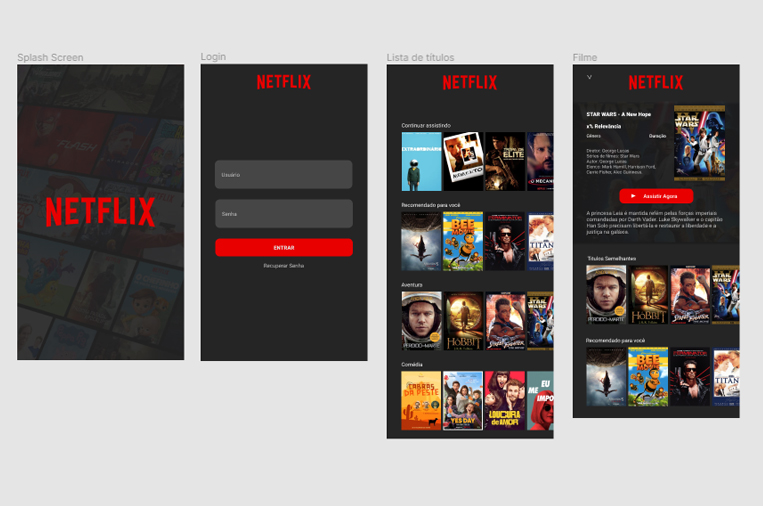 Tela Netflix - UX Design